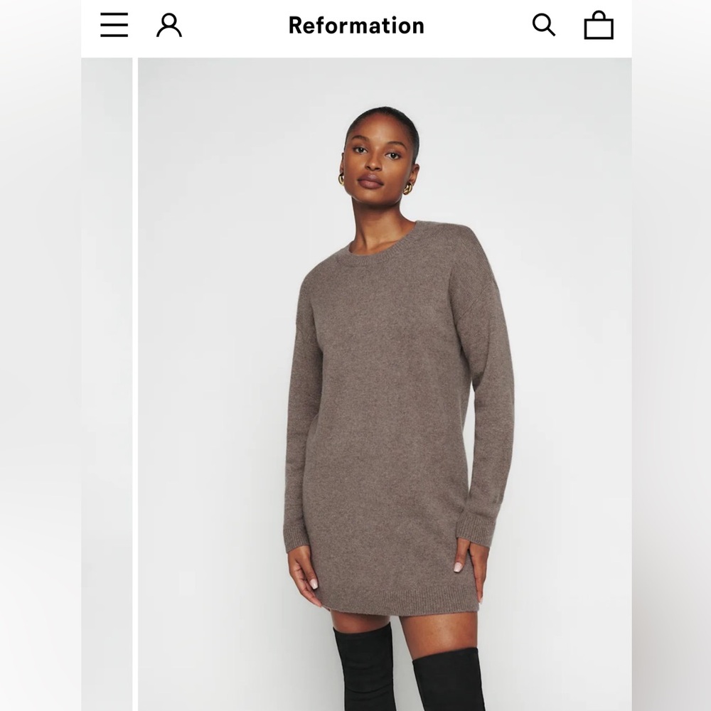 Reformation Henrietta Cashmere Sweater Dress